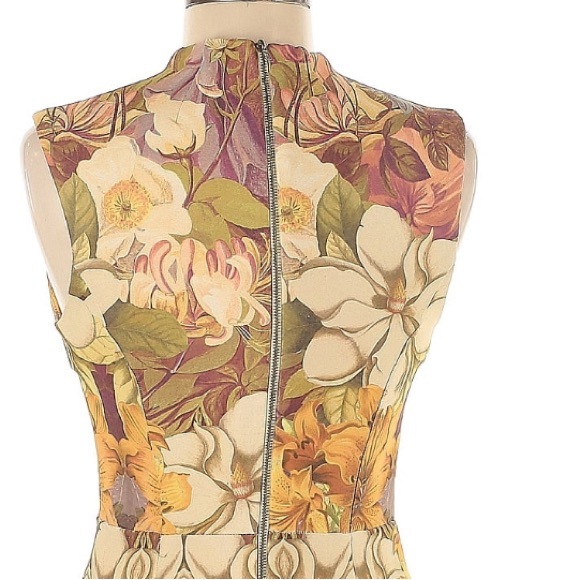 ASOS Gold Orange Bodycon Dress-Size6 - Picture 6 of 7